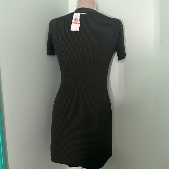 🆕 Michael Kors short sleeve ribbed lace up wiggle stretch dress - Picture 7 of 9